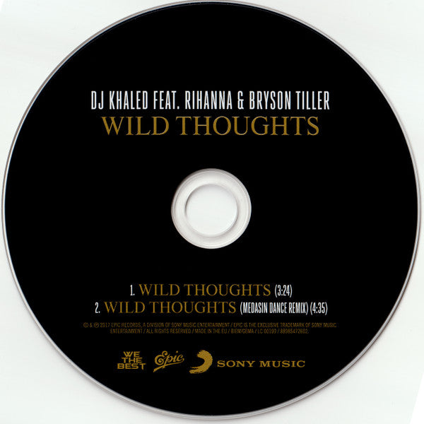 DJ Khaled Feat. Rihanna & Bryson Tiller : Wild Thoughts (CD, Single)