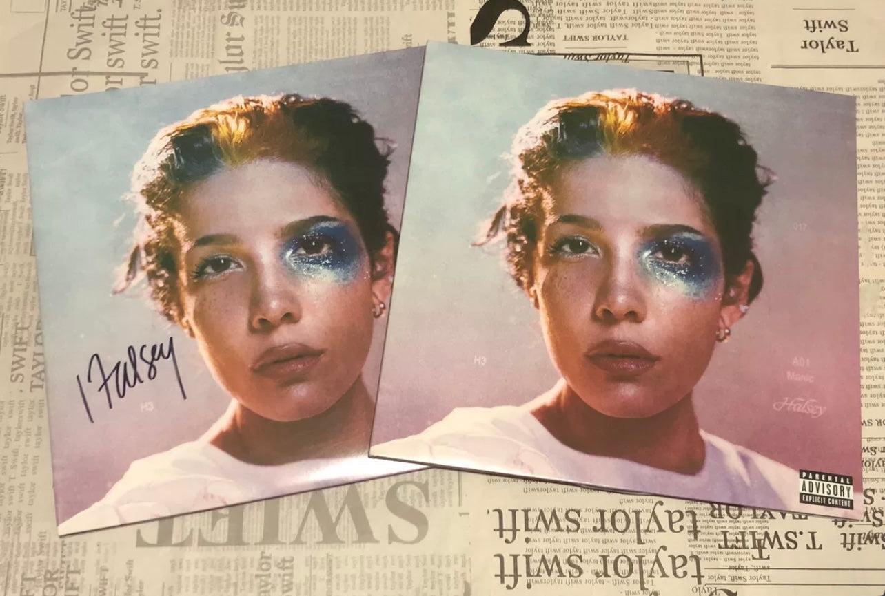 [JUST AS SHOWN]  Halsey – Manic (Signed Vinyl, Splatter Edition) – 簽名版噴濺彩膠