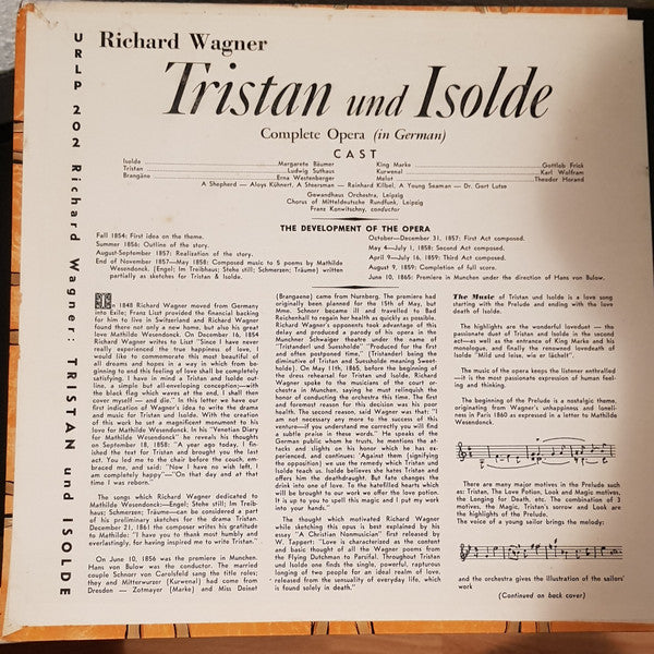 Wagner* : Tristan Und Isolde (Complete Opera) (5xLP)