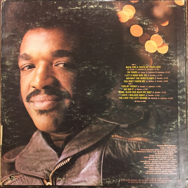 Syl Johnson : Back For A Taste Of Your Love  (LP, Album)