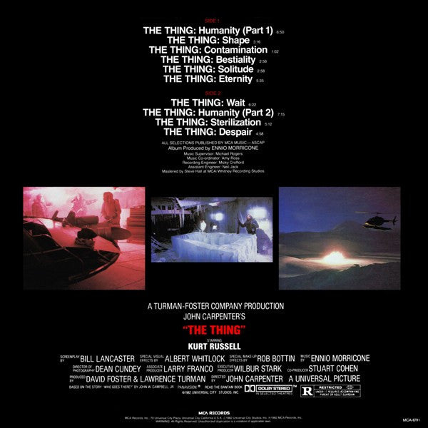 Ennio Morricone : The Thing (Music From The Motion Picture) (LP, Album)