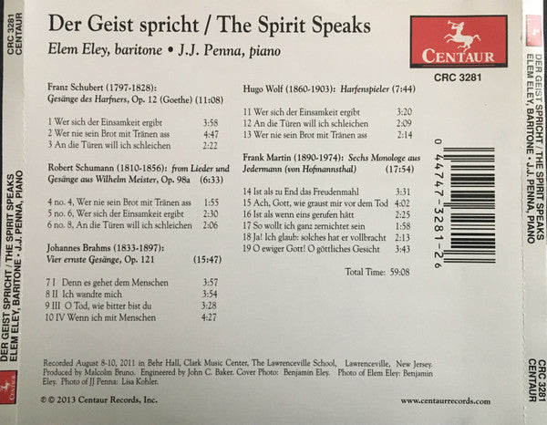 Elem Eley, J.J. Penna : Der Geist spricht / The Spirit Speaks (CD, Album)