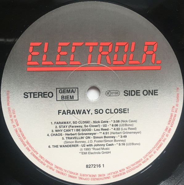 Various : Faraway, So Close! • Original Motion Picture Soundtrack (LP)