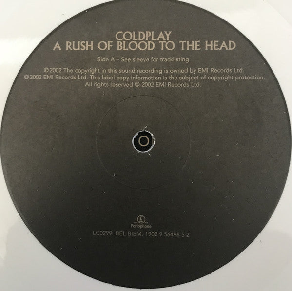 Coldplay : A Rush Of Blood To The Head (LP, Album, Ltd, RE, Whi)