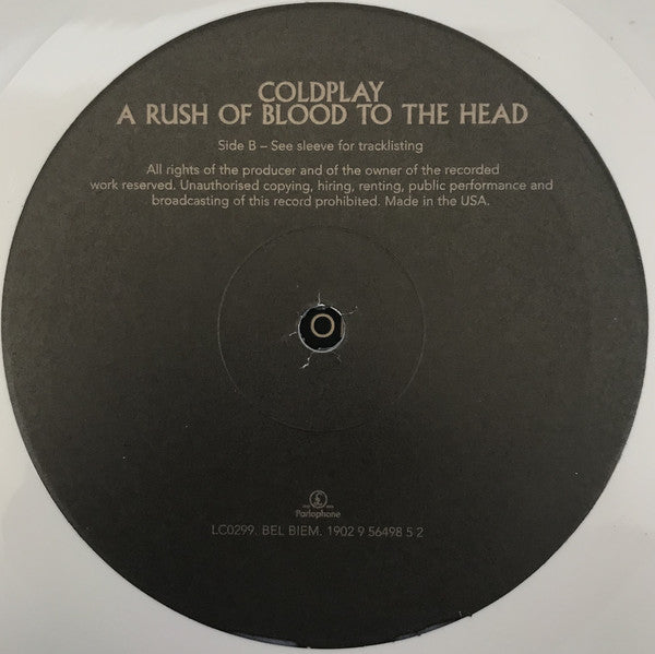 Coldplay : A Rush Of Blood To The Head (LP, Album, Ltd, RE, Whi)