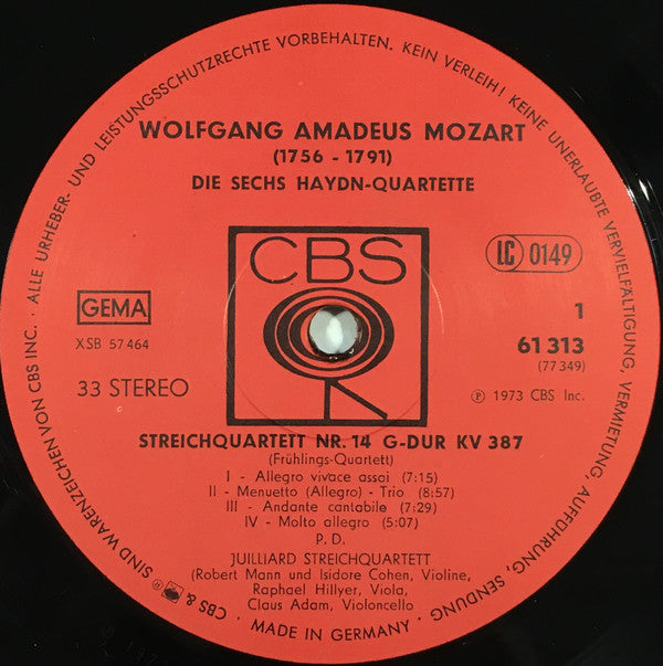 Juilliard Streichquartett*, Wolfgang Amadeus Mozart : Sechs Quartette Für Violinen, Viola Und Violoncello (3xLP, Album + Box)