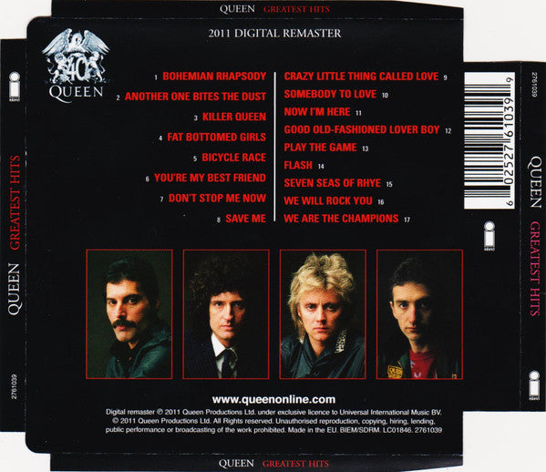 Queen : Greatest Hits (CD, Comp, RM, Sup)