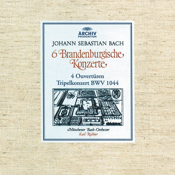 Johann Sebastian Bach – Münchener Bach-Orchester, Karl Richter : 6 Brandenburgische Konzerte, 4 Oüverturen, Tripelkonzert BWV 1044 (3xCD, Comp, RE, RM)