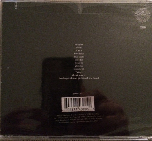 Ariana Grande : Thank U, Next (CD, Album, Cle)