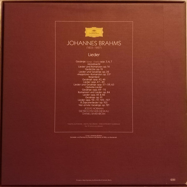 Brahms* : Lieder (10xLP, Comp + Box)