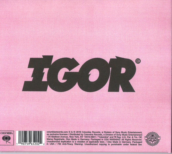 Tyler, The Creator : Igor (CD, Album)