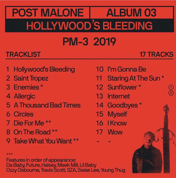 Post Malone : Hollywood's Bleeding (CD, Album)