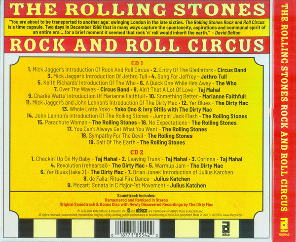 The Rolling Stones : The Rolling Stones Rock And Roll Circus (2xCD, RE, RM, Exp)