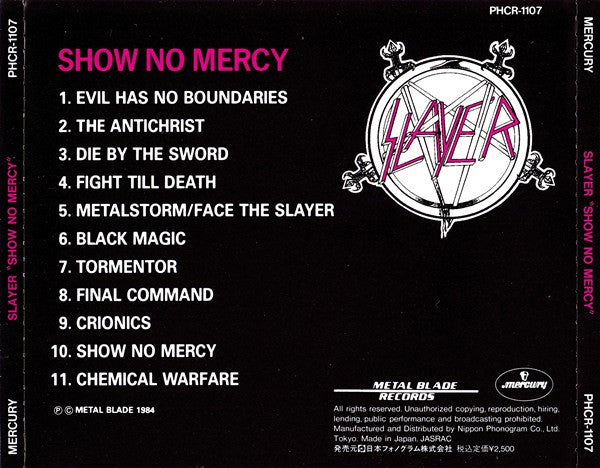 Slayer : Show No Mercy (CD, Album, RE)