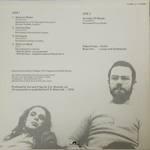 Fripp & Eno : Evening Star (LP, Album, RE)