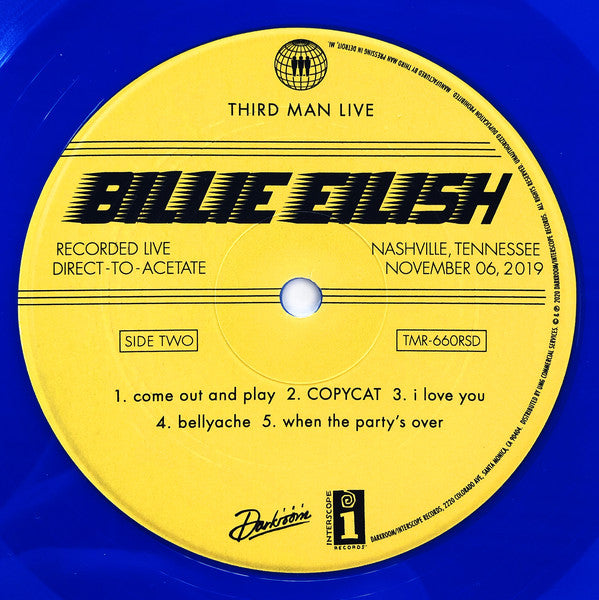 Billie Eilish : Live At Third Man Records (LP, Album, RSD, Ltd, RP, Blu)