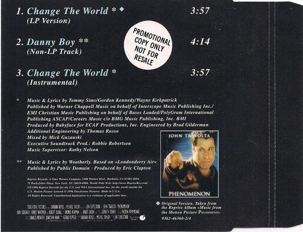 Eric Clapton : Change The World (CD, Single)