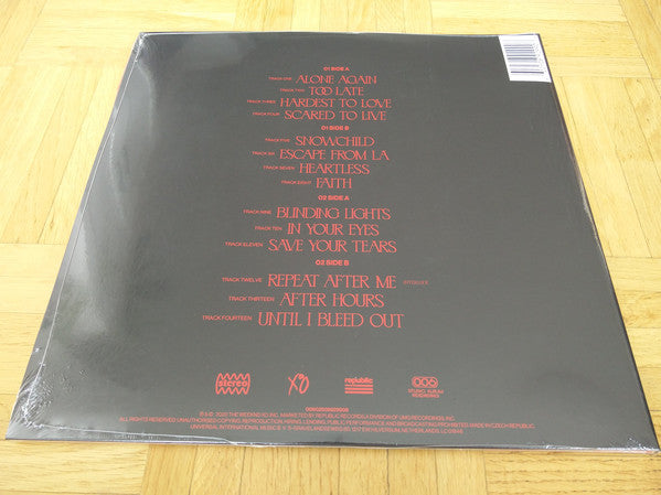 The Weeknd : After Hours (2xLP, Album, Ltd, Cle)