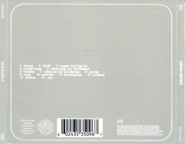 Ariana Grande : Positions (CD, Album)