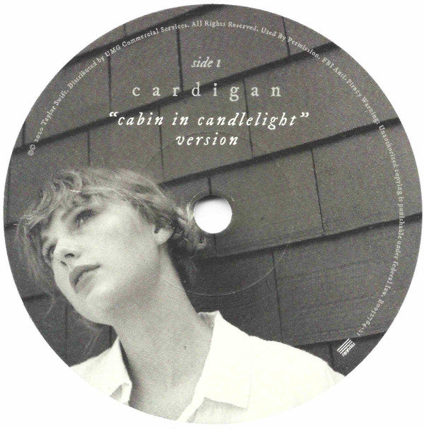 Taylor Swift : Cardigan (Cabin In Candlelight Version) (7", Single, Ltd, Whi)