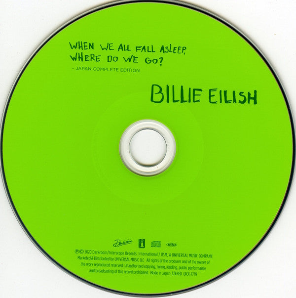 Billie Eilish = ビリー・アイリッシュ* : When We All Fall Asleep, Where Do We Go? - Japan Complete Edition = ホエン・ウィ・オール・フォール・アスリープ、ホエア・ドゥ・ウィ・ゴー? コンプリート・エディション (CD, Album, RE + Blu-ray)