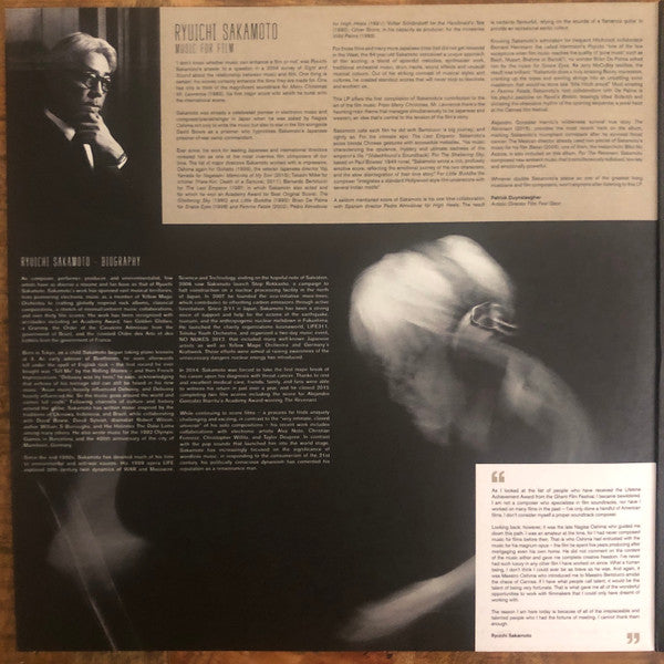 Ryuichi Sakamoto, Brussels Philharmonic Conducted By Dirk Brossé : Music For Film (2xLP, Album, Num, RE, Whi)