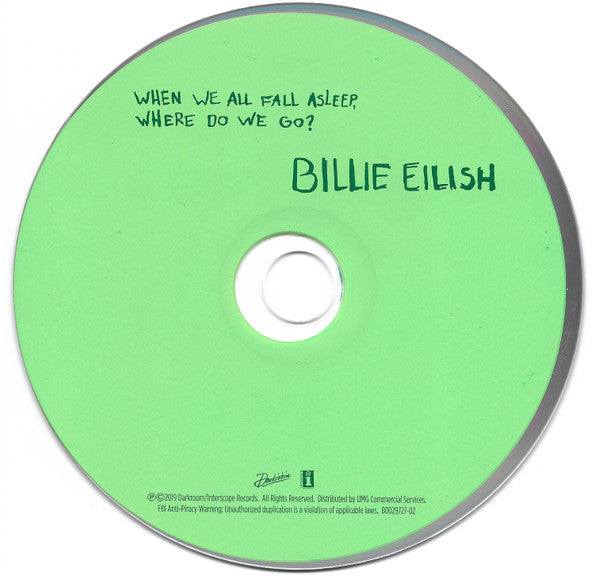 Billie Eilish : When We All Fall Asleep, Where Do We Go? (CD, Album, Dig)