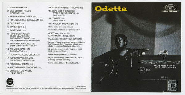 Odetta : The Tin Angel (CD, Album, RE)