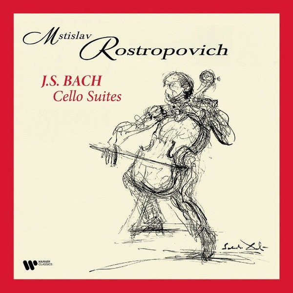 Johann Sebastian Bach - Mstislav Rostropovich : J.S. Bach Cello Suites (4xLP, Album, RE, 180 + Box, Album, RE)