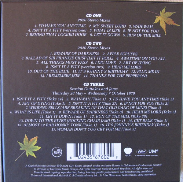 George Harrison : All Things Must Pass (50th Anniversary) (Box, Dlx + 2xCD, Album, RE, RM, Rem + CD)