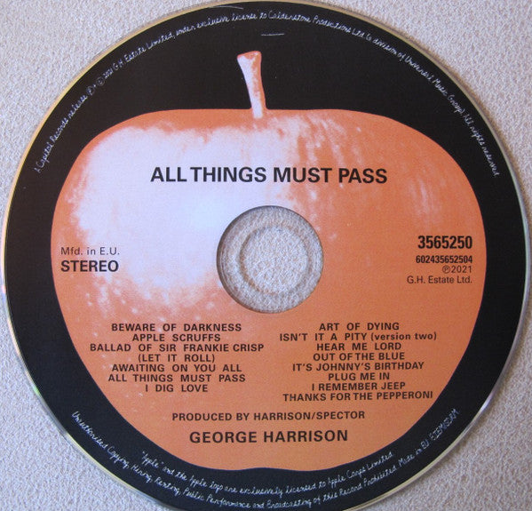 George Harrison : All Things Must Pass (50th Anniversary) (Box, Dlx + 2xCD, Album, RE, RM, Rem + CD)