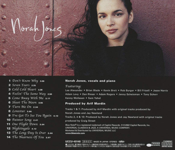 Norah Jones : Come Away With Me (CD, Ltd, RM, MQA)