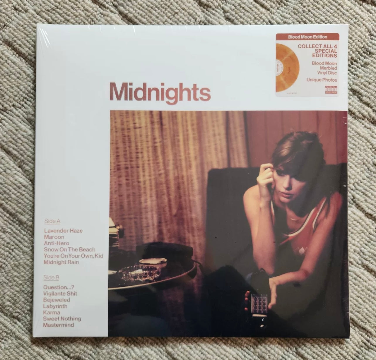 Taylor Swift – Midnights (Limited Edition Blood Moon Orange Colored Vinyl LP)