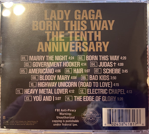 Lady Gaga : Born This Way (The Tenth Anniversary) (CD, Album, RE + CD)