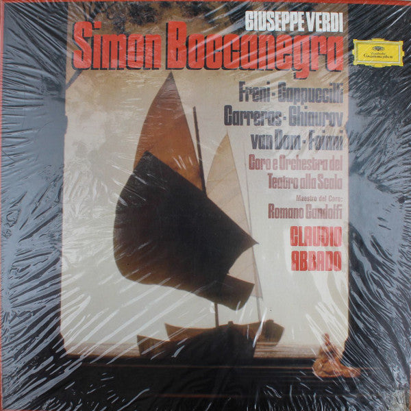 Giuseppe Verdi - Freni*, Cappuccilli*, Carreras*, Ghiaurov*, van Dam*, Foiani*, Coro* e Orchestra Del Teatro Alla Scala, Romano Gandolfi, Claudio Abbado : Simon Boccanegra (3xLP, Album, Box + Box)