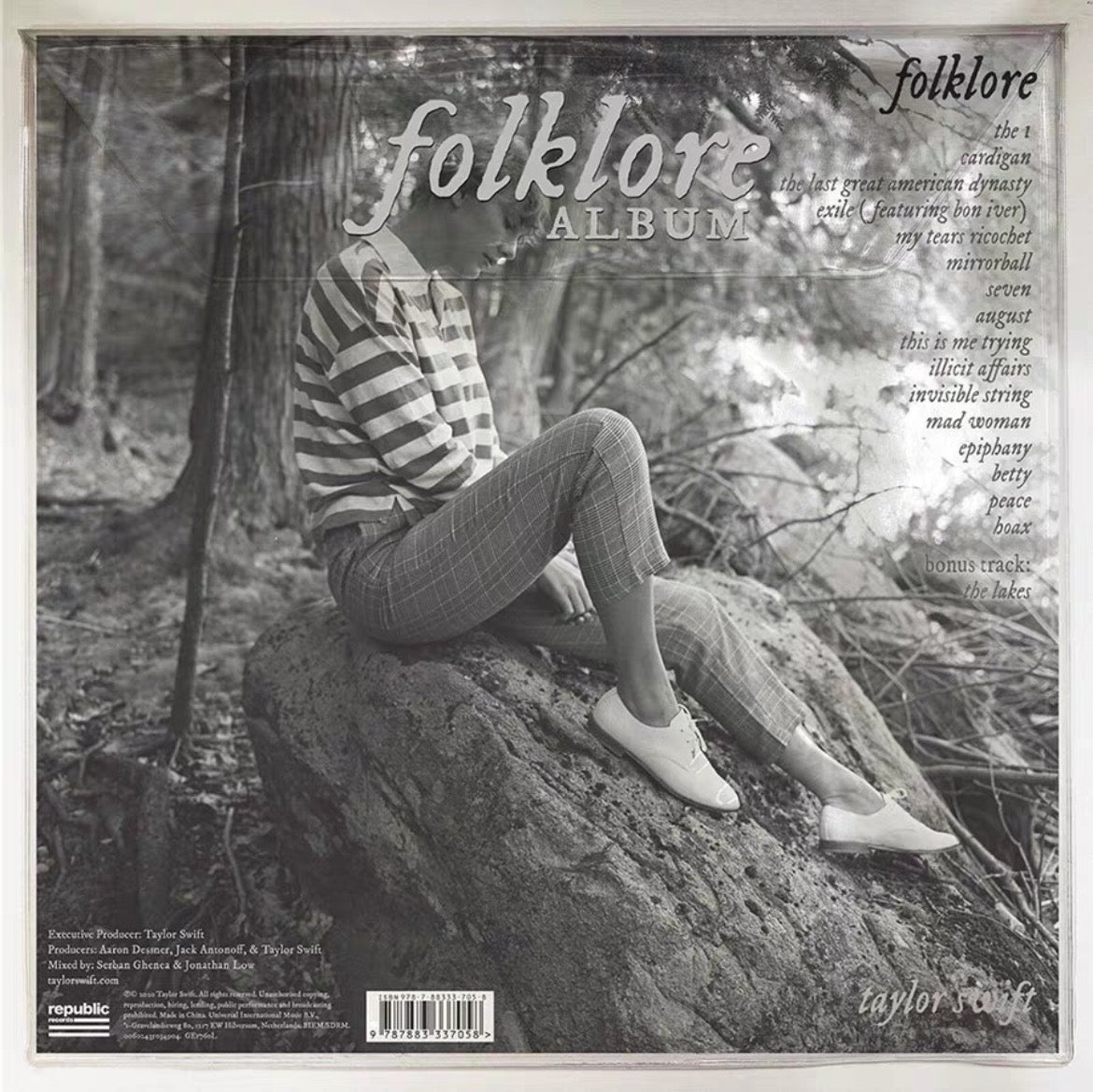 Immediate Shipping - Taylor Swift - Folklore (China Limited) 2LP Vinyl + Original Daydream Poster (56x76 cm) with Specialized Tube Shipping