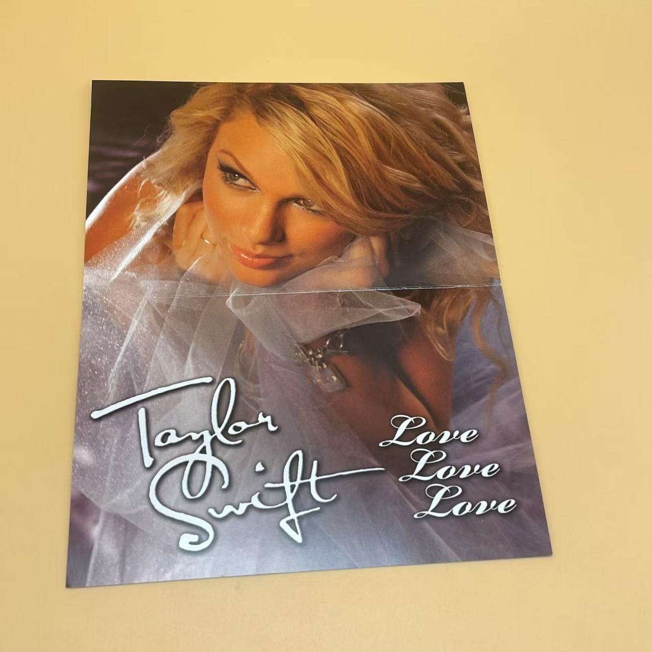 Taylor Swift Rare Double-Sided Poster (Authentic Signature on Front, Printed Signature on Back, Approx. 20cm x 15cm)