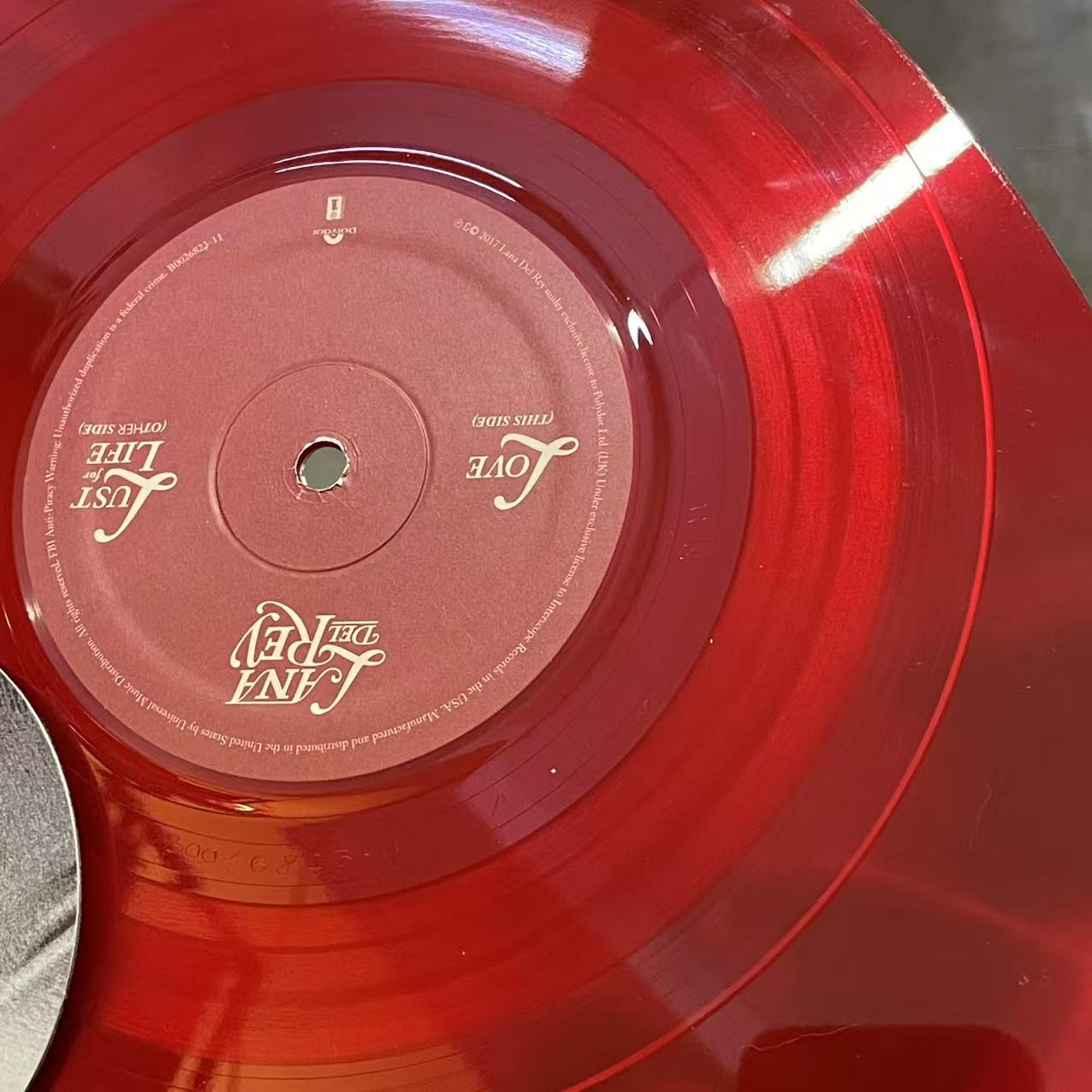 Lana Del Rey - Love / Lust For Life (Polydor, Interscope Records) 7", Shape, Single, Ltd, Red