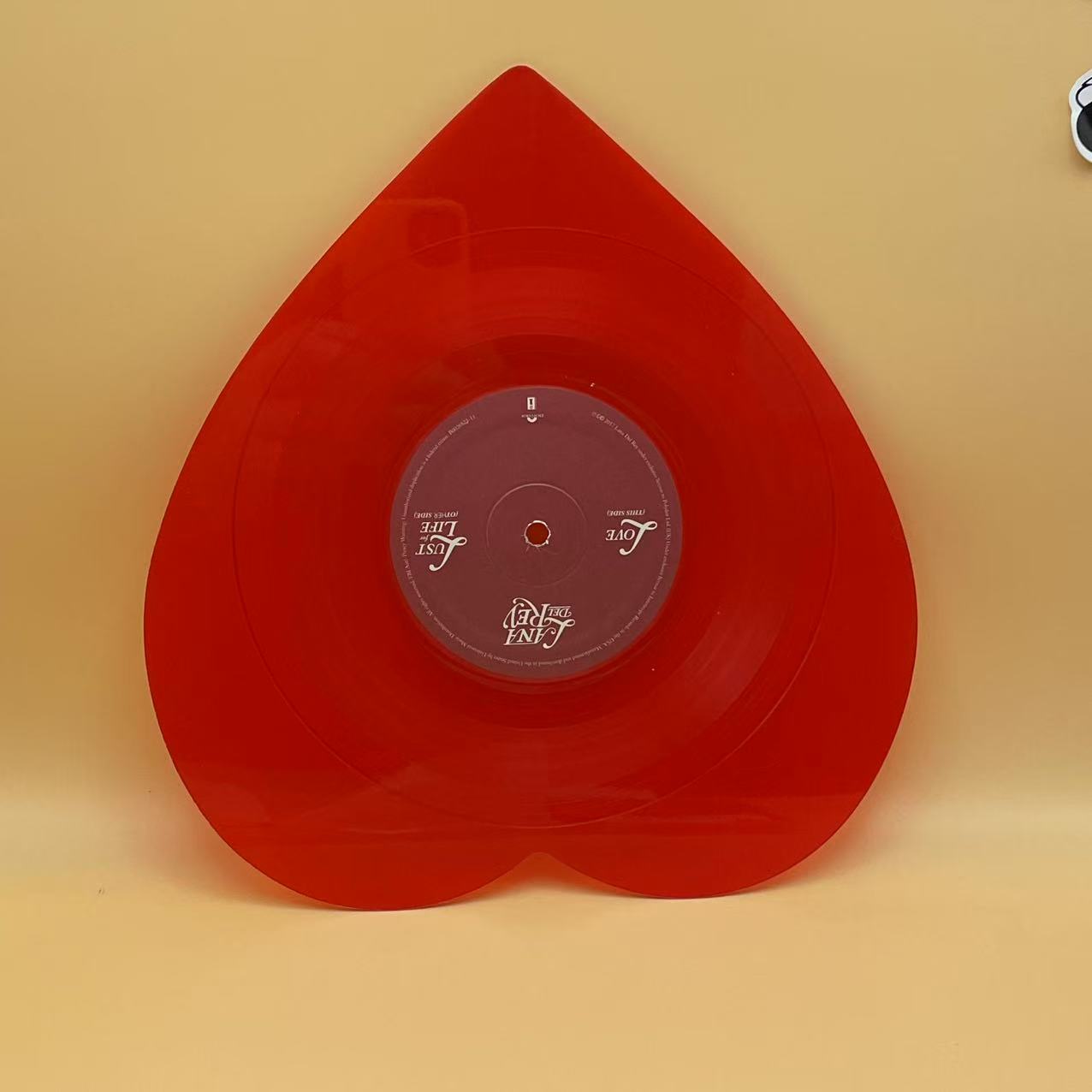 Lana Del Rey - Love / Lust For Life (Polydor, Interscope Records) 7", Shape, Single, Ltd, Red