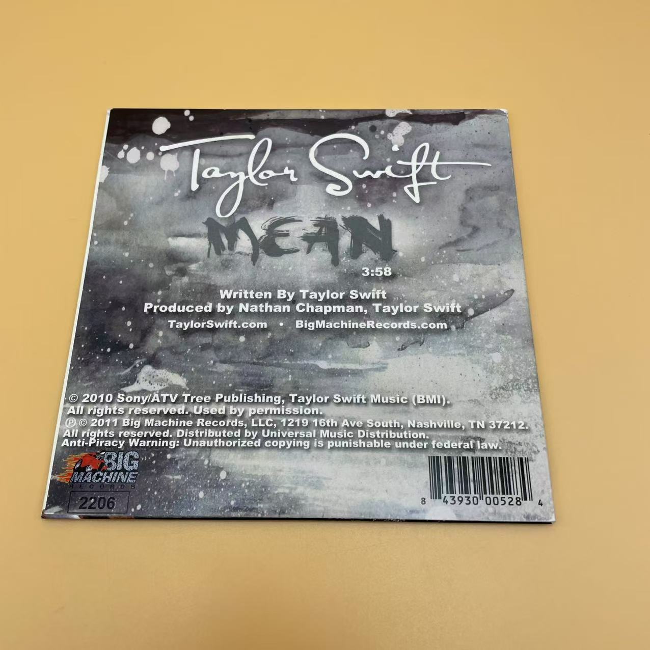 Taylor Swift - Mean (CD, Single, Ltd, Num)