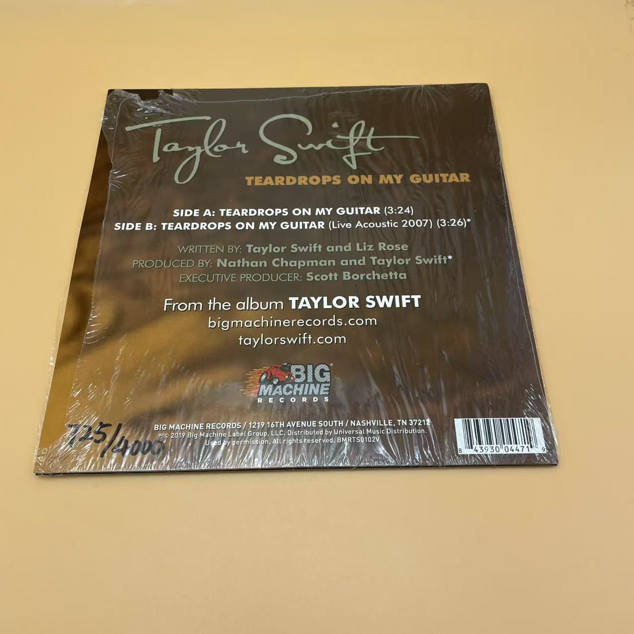 Taylor Swift - Teardrops On My Guitar (7", Single, Ltd, Num, Min)