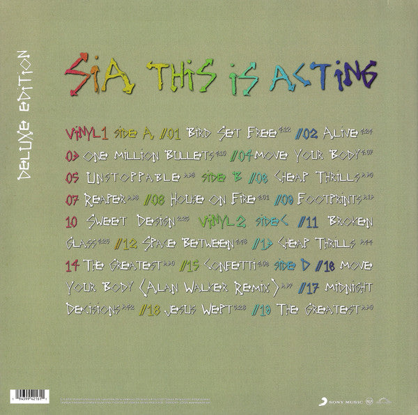 Sia : This Is Acting (2xLP, Album, Dlx, RE)