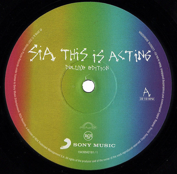 Sia : This Is Acting (2xLP, Album, Dlx, RE)