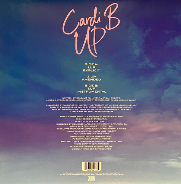 Cardi B : Up (12", Single, Ltd, Blu)