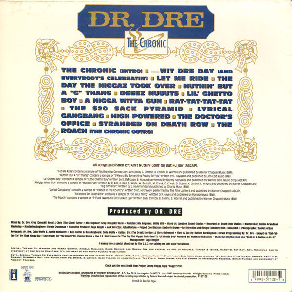 Dr. Dre : The Chronic (LP, Album)