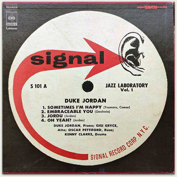 Duke Jordan, Hall Overton : Jazz Laboratory Series Vol. 1 & 2 / Signal! (3xLP, Album, Mono, RE)