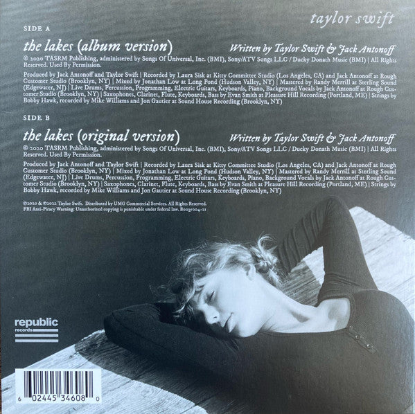 Taylor Swift : The Lakes (7", RSD, Single, Ltd, Cle)