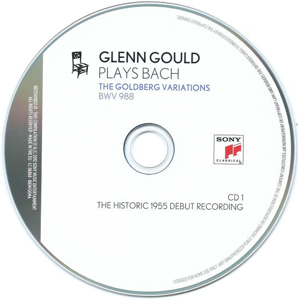 Johann Sebastian Bach, Glenn Gould : Glenn Gould Plays Bach: Goldberg Variations BWV 988 - The Historic 1955 Debut Recording / The 1981 Digital Recording (2xCD, Comp, RE, Arv)