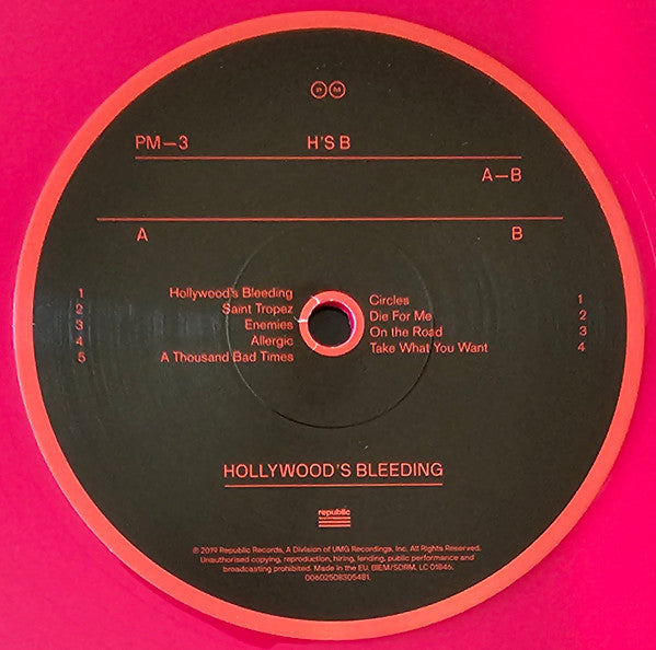 Post Malone : Hollywood's Bleeding (2xLP, Album, RE, Emb)