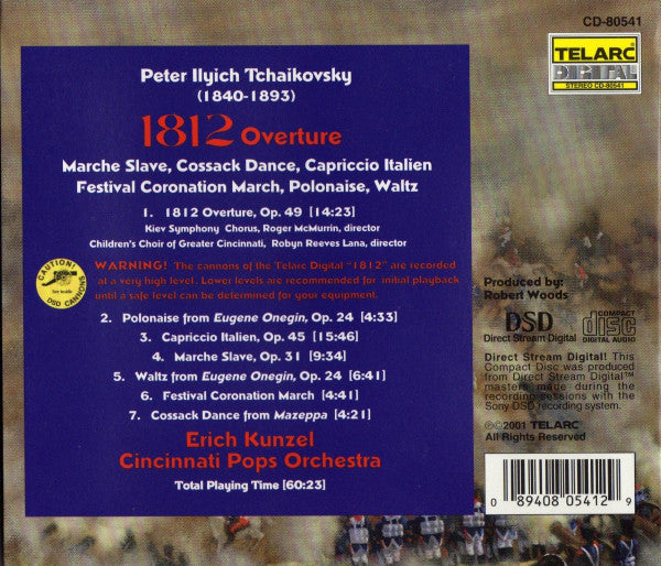 Tchaikovsky*, Erich Kunzel, Cincinnati Pops Orchestra : Tchaikovsky 1812 (CD)